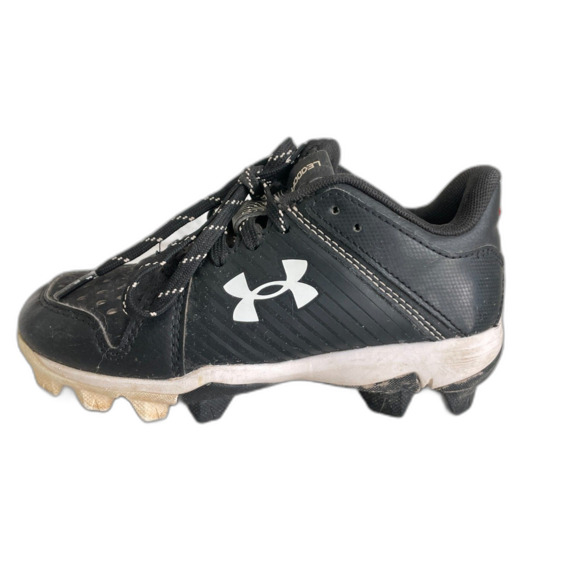 Youth Boys Under Armour Leadoff Black Low Rim Baseball/Soccer Cleats Size 12K - Picture 9 of 15